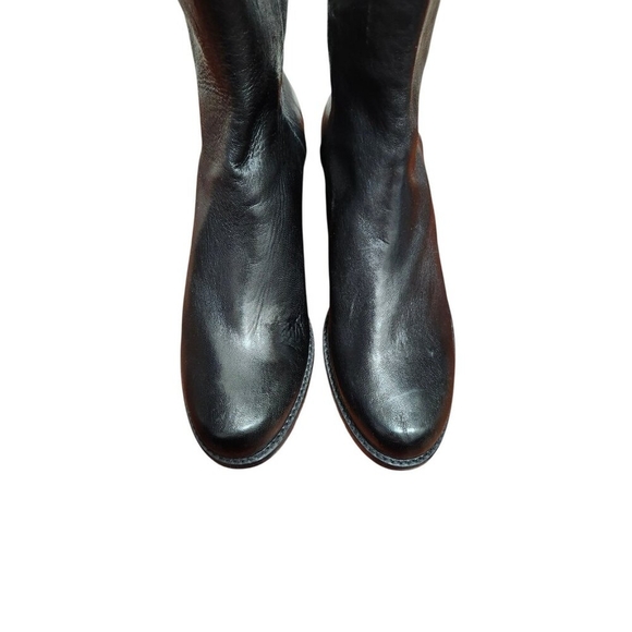 STUART WEITZMAN RESERVE BOOTIE BLACK LEATHER ANKLE CLASSIC BOOT SZ 8.5 NEW - Picture 5 of 16